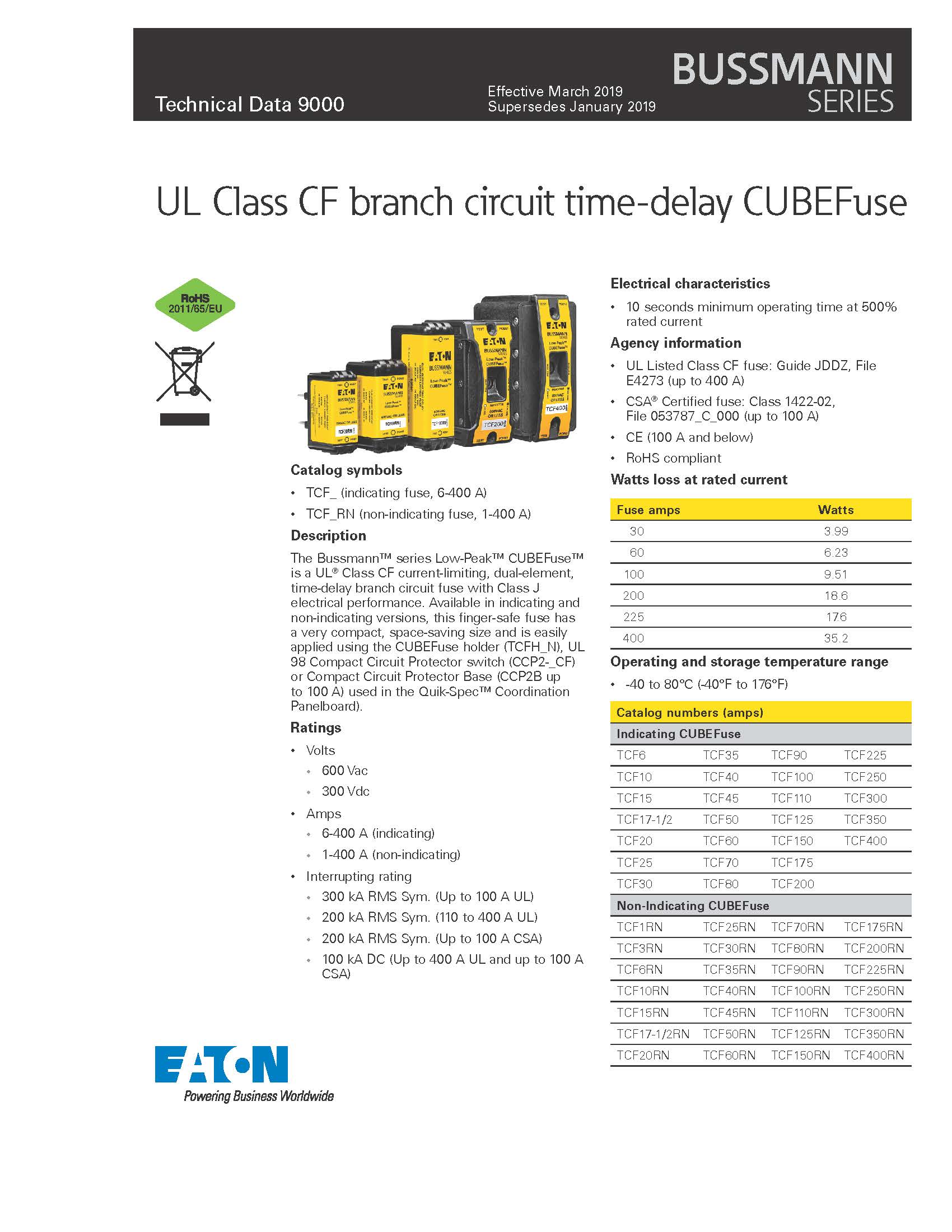 TCF系列延時通訊熔斷器選型