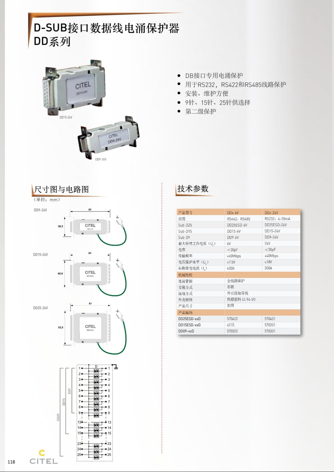DD系列電涌保護(hù)器技術(shù)參數(shù)