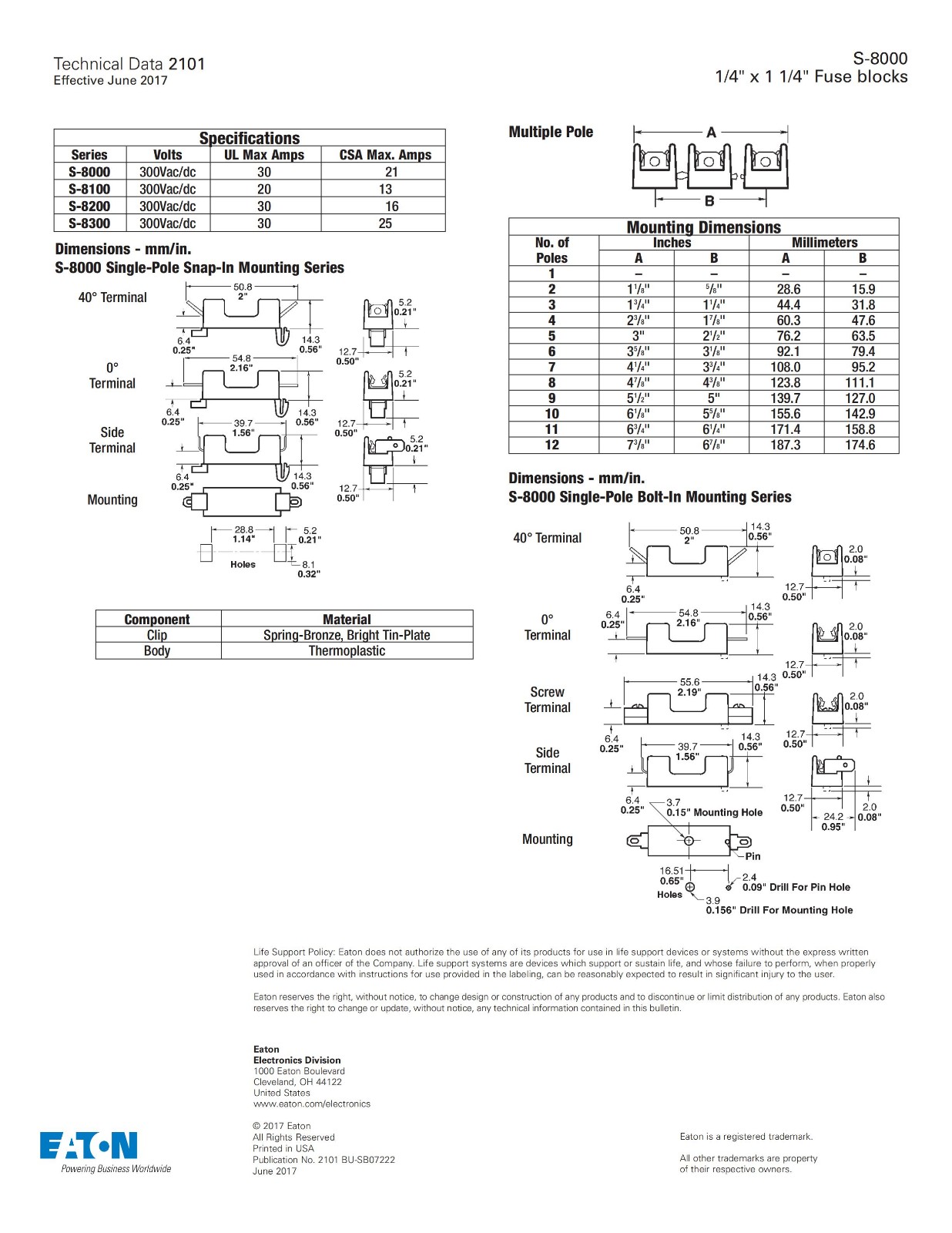 BK-S-8202系列6*30熔斷器座型號